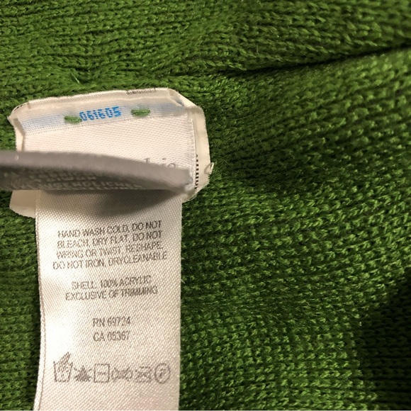 Columbia Reversible Youth Ski Hat. L/XL Green/Grey - Picture 7 of 7